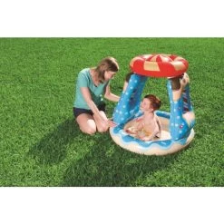 Bestway Peuterbadje Candyville Playtime Met Zonnescherm Ø 91 X 89 Cm -Zwembadbenodigdheden Winkel 52270b
