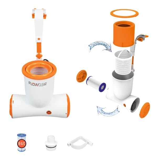 Bestway Flowclear Skimatic Cartridge Filterpomp 2.574 L/u 3 Bestway Flowclear Skimatic Cartridge Filterpomp 2.574 L/u - Afbeelding 3