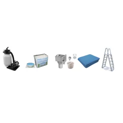 Interline Doughboy Regent Staal Zwembad Set Ø 490 X 132 Cm -Zwembadbenodigdheden Winkel interline stalen inbouwzwembad 490 cm rond accessoires