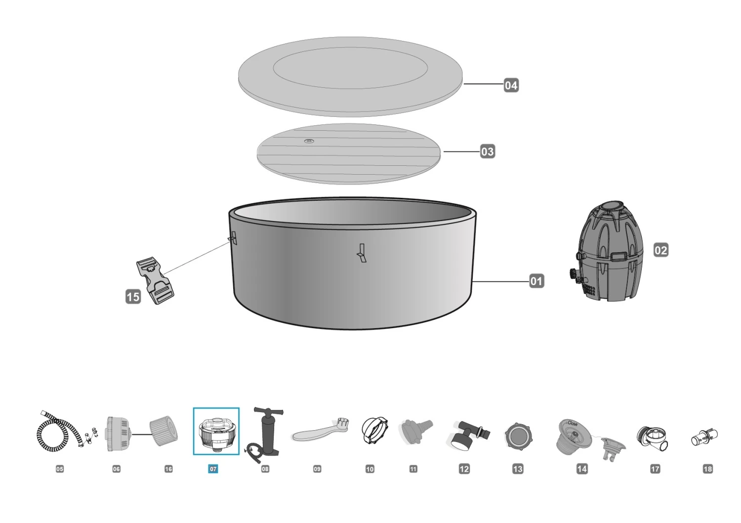 Lay-z Spa Lay-Z-Spa ChemConnect ™ Chloordoseerder 3 Lay-z Spa Lay-Z-Spa ChemConnect ™ Chloordoseerder - Afbeelding 3