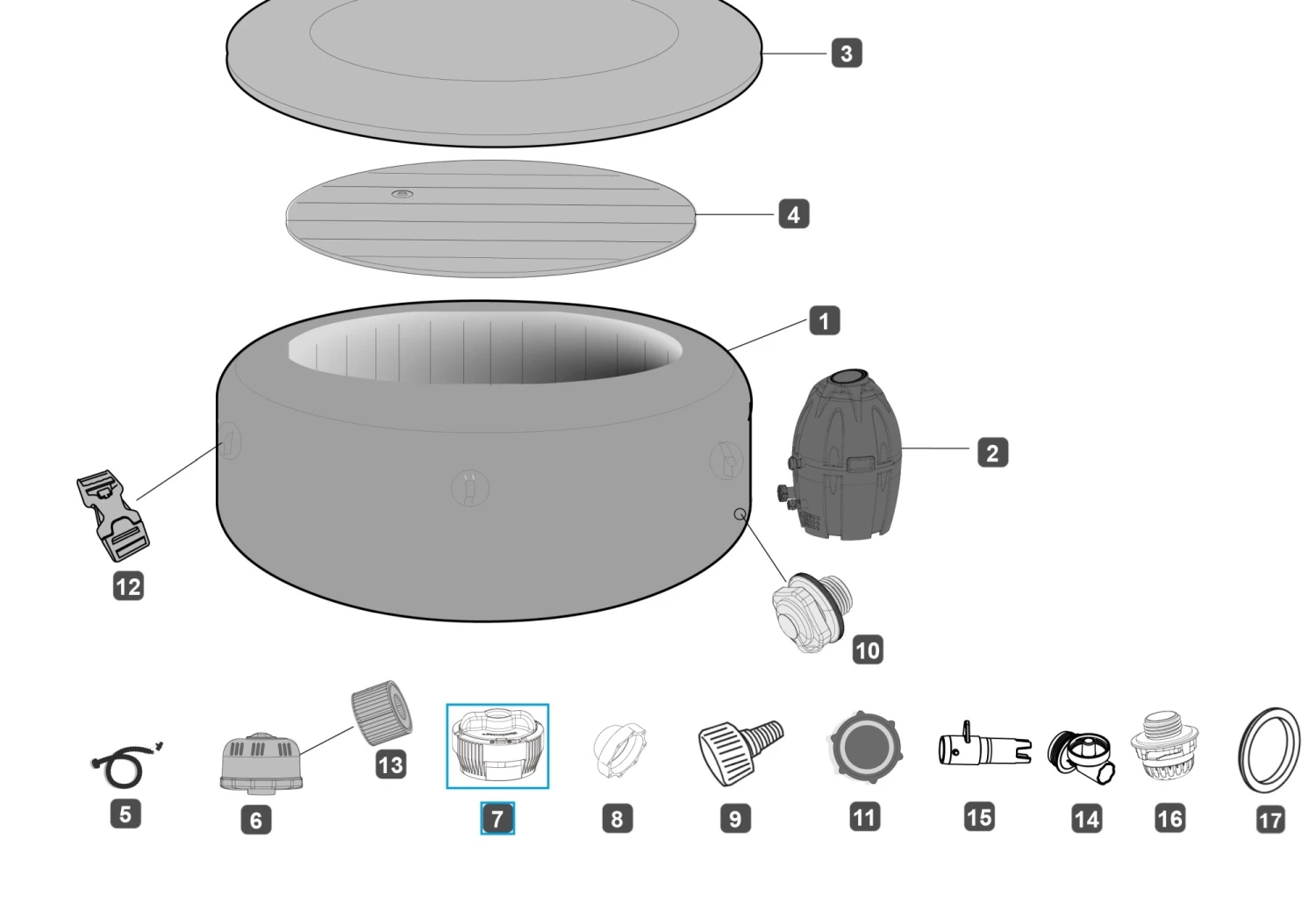Lay-z Spa Lay-Z-Spa ChemConnect ™ Chloordoseerder 6 Lay-z Spa Lay-Z-Spa ChemConnect ™ Chloordoseerder - Afbeelding 6